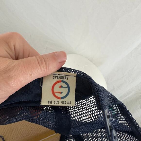 Blue Knights Motorcycle Club Vintage Patch Logo Trucker Snapback Hat Speedway - Picture 2 of 7